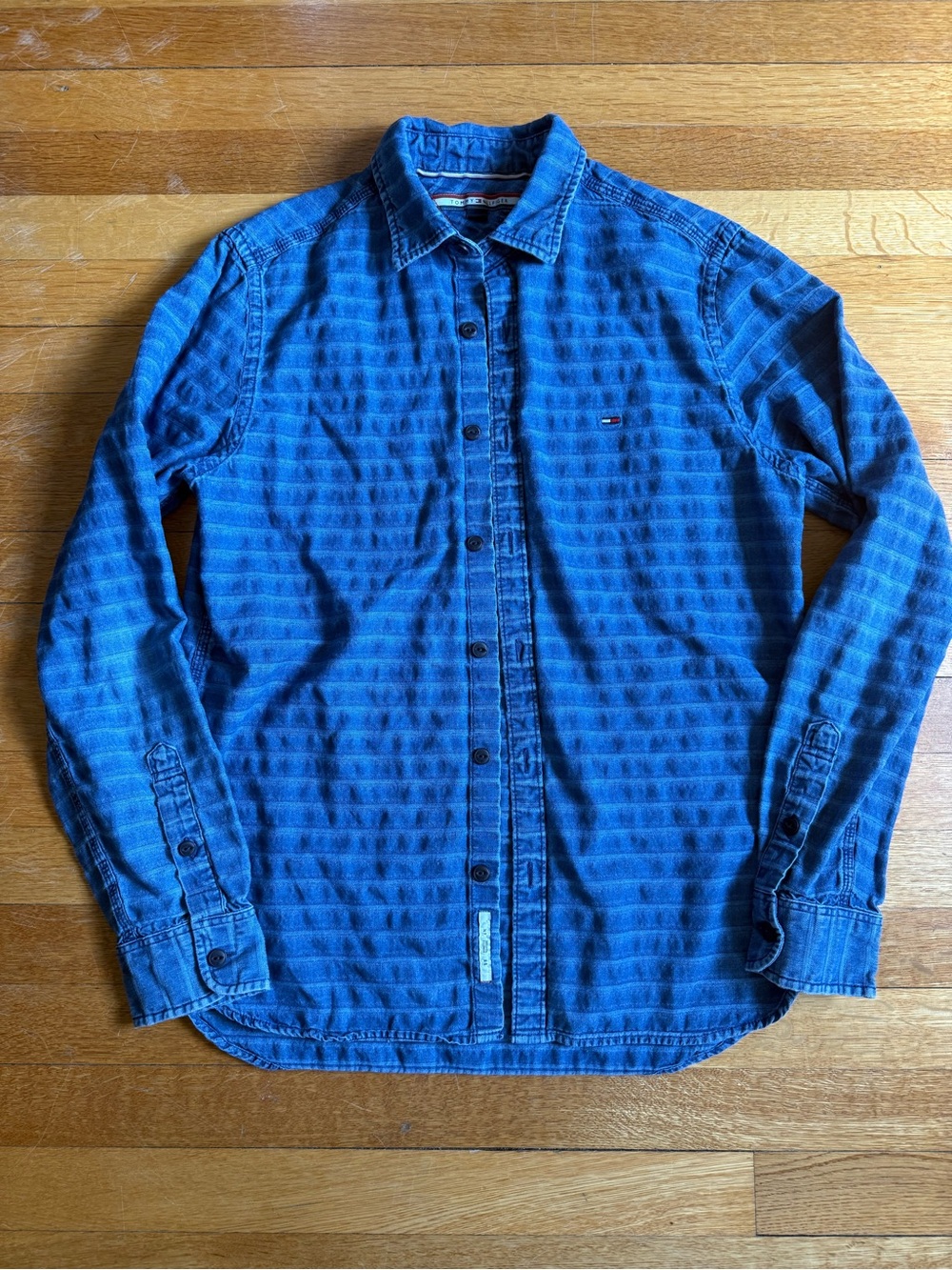 Tommy Hilfiger Indigo Blue Men's Long-Sleeve Button-Down Shirt